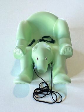 Vintage Pelican Polar Bear Toddler Pull Sled Made in Canada